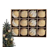 Velvet Ornaments - Christmas Ornaments | Christmas Ball Ornaments | 12 x Shatterproof Christmas Ball Decoration Set, Christmas Tree Ornaments, Christmas Ball Decorations for Holiday Wedding Parties