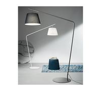 VELVET PIANTANA ORIGINALE E MODERNA IN METALLO NERO,BIANCO O ORO CON PARALUME IN TESSUTO ALTEZZA CM 205