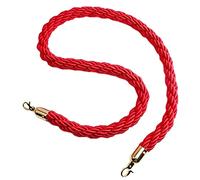 Velvet Queue Barrier Ropes for Hotel Celebration Crowd Control,36/47/67/86/106/118 Inch Long Hanging Stanchion Rope, with Hooks(Red,1m/3.3ft/39inch)