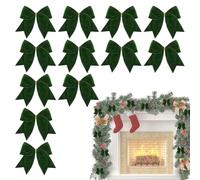 Velvet Ribbon Bows - 6-Inch Christmas Bows Decor, 12-Piece Velvet Bow Set | Vintage Christmas Tree Ornaments for Wreaths, Gift Wrapping, DIY Crafts, Weddings, Parties, Candy Bags Decorations