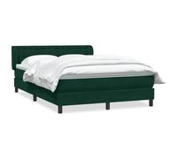 Velvet Upholstered Rollaway Bed with Dark Green Pocket Spring Mattress 160x220 cm, Adjustable Headboard Height, Slatted Base, Breathable Mattress Topper for Guest Room Spare Bed Comfort