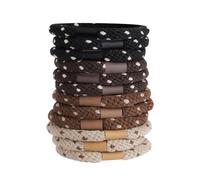 VelvetGlow 12 Pcs Treccine Elastici per Uomo, Fasce Elastiche per Capelli Uomo, Nessun Danno Nessuna Rottura, Elastica Per Capelli Ricci Spessi e Lunghi per Ragazzi