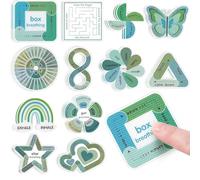 VelvetGlow 36 PCS Strukturierte Angst Sensorische Aufkleber, Atmende Achtsamkeit Fidget Aufkleber für Klassenzimmer BüRotisch, Taktile Stimmung Beruhigende Streifen für Kinder Erwachsene
