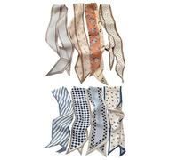 VelvetGlow 8 Pezzi Sciarpe alla Moda per Donne, Sciarpe Boho Multifunzione Foulard in Raso per Borse Accessori per Capelli