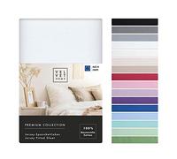 VelvetHome Premium Lenzuolo con Angoli Una Piazza e Mezza 120x200 cm Lenzuola 1 Piazza e Mezza in 100% cotone con elastico di prima qualità Lenzuolo sotto con Angoli 120 x 200 Bianco