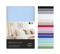 VelvetHome Premium Lenzuolo con Angoli Una Piazza e Mezza 120x200 cm Lenzuola 1 Piazza e Mezza in 100% cotone con elastico di prima qualità Lenzuolo sotto con Angoli 120 x 200 Blu