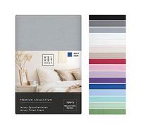 VelvetHome Premium Lenzuolo con Angoli Una Piazza e Mezza 140x200 cm Lenzuola 1 Piazza e Mezza Francese in 100% cotone con elastico di prima qualità, Lenzuolo sotto con Angoli 140 x 200 Grigio Chiaro