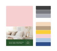 VelvetHome Topper Lenzuolo con angoli Una Piazza e Mezza 140x200 cm con elastico 100% cotone pettinato Certificato Oeko-TEX Standard 100 Lenzuolo sotto con Angoli 140x200 Rose poudré