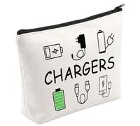 Velvia Borsa organizer per cavi, custodia da viaggio per cavi e accessori, borsa in tela resistente con cerniera con fodera impermeabile, organizer tecnologico portatile per uomini e donne, Stile 1