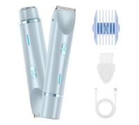 Velvissa Silksnip Hair Trimmer, 2-in-1 Hair Trimmer, Waterproof 2 in 1 Wet & Dry Bikini Trimmers for Face, Body (Blue)