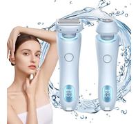 Velvix Smooth Shave Razor, Livora Electric Shaver for Women, Livora Silk Glide Pro Electric Shaver for Women, 2 In 1 Double Head Shaver Razors, Ipx7 Waterproof Wet & Dry (Blue)