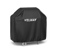 Velway Copertura per barbecue impermeabile, in tessuto Oxford 210D, resistente ai raggi UV, antipolvere, antivento, resistente alle intemperie, durevole, con custodia nera, 117x66x117cm
