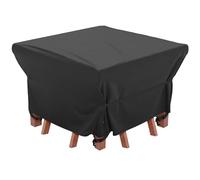 Velway Copertura per mobili da giardino, impermeabile, quadrata, per tavolo da patio, sedia, divano, 127 x 127 x 73 cm, materiale Oxford resistente agli strappi per tutte le condizioni atmosferiche