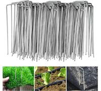 Velway Set di 100 Picchetti per Telo Pacciamatura 150x36mm Ø 3 mm Antiruggine