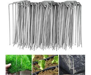 Velway Set di 100 Picchetti per Telo Pacciamatura 150x36mm Ø 3 mm Antiruggine