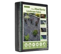 Velway Telo Pacciamatura 2x10M - 100g/m² Telo Anti Erbacce per Orto, Giardino, Tessuto Permeabile all'Acqu, Stabilizzazione ai Raggi UV,Barriere Contro Le Erbe Infestanti