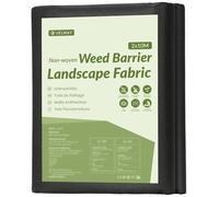 Velway Telo Pacciamatura 50g/m² 2x10m - Tessuto Non Tessuto Anti Erbacce, Permeabile all'Acqua, Resistente ai Raggi UV, Barriere Contro Le Erbe Infestanti, Formato Piegato per Orto e Paesaggistica