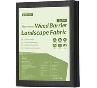 Velway Telo Pacciamatura 50g/m² 2x5m - Tessuto Non Tessuto Anti Erbacce, Permeabile all'Acqua, Resistente ai Raggi UV, Barriere Contro Le Erbe Infestanti, Formato Piegato per Orto e Paesaggistica