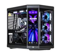 Velztorm Praetix - PC desktop da gioco con schermo LCD nero (Intel i9-14900K, RTX 5090, DDR5 da 32 GB, SSD PCIe da 2 TB, ventole RGB Y70 Touch Infinite Case, 360 mm AIO, 1000 W PSU, WiFi 6E 5.2, RJ-45
