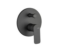 Vema Rubinetterie - Slate miscelatore monocomando da incassa 2 uscite acqua nero opaco- V14140