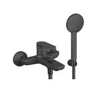 Vema Rubinetterie - Slate Miscelatore monocomando vasca esterno con deviatore automatico vasca/doccia nero opaco- V14081