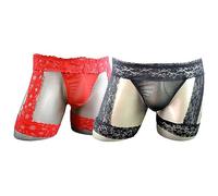 VemeFufu Jockstrap Maschile Tanga Intimo Uomo Sospensorio Perizoma Abbigliamento Sportivo Jock Strap Slip Atletico Strings Mutande Lingerie 2 Pack (Nero+Rosso)