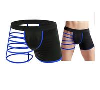 VemeFufu Perizoma Uomo Sexy Jockstrap Suspensorio Boxer Perizoma Intimo Thong Sportivo Atletico Seta Ghiaccio Slip Traspirante Maschio 1 Pezzo Blu, 1 confezione B. Blu, Taglia unica