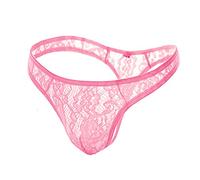 VemeFufu Slip G String Perizoma Tanga Uomo Sexy Pizzo Intimo Uomini Hot Vita Bassa Elastici Thong Maschile Mutande Rosa
