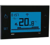 Vemer CRONOTERMOSTATO WiFi DA PARETE NERO CON TOUCH SCREEN RETROILLUMINATO A BATTERIA