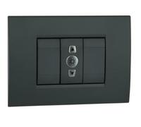 VEMER VE772300 REGOLO - Regolatore Dimmer per il Controllo dell'Intensità Luminosa delle Luci, Installazione su Scatola da Incasso (1 modulo occupato), Grigio Antracite
