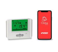 VEMER - Termostato Wifi da Parete CW VE787100 Cronotermostato Programmabile Settimanale Controllo Remoto App Compatibile Alexa Google Home 230V Bianco
