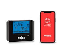 VEMER - Termostato Wifi da Parete CW VE787200 Cronotermostato Programmabile Settimanale con Controllo Remoto App, Alimentazione 230V Nero