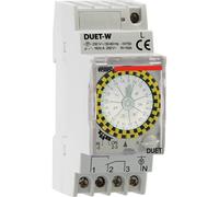 VEMER VE125100 DUET-W - Interruttore Orario Elettromeccanico a Cavalieri con Bat
