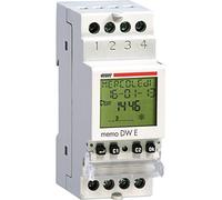 VEMER VE462800 MEMO DW E - Interruttore Orario Digitale a Bassa Tensione, Timer Programmazione Giornaliera o Settimanale, Installazione su Guida DIN, Alimentazione 12V, Bianco