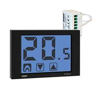 VEMER VE483400 SET THALOS RF - Set composto da 1 Termostato Touch Screen da Parete a Batterie + 1 Attuatore Remoto RF, Nero