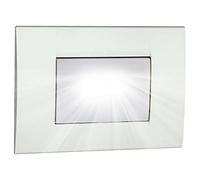 VEMER VE511200 SYRIO - Lampada Emergenza da Incasso 3 Moduli, LED Bianco Opale per Blackout, Interruzioni Corrente, Torcia Portatile
