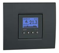 VEMER VE780000 KIROS - Cronotermostato Digitale da Incasso 2 Moduli, Compatibile con Scatole d'Incasso 503,504,506, Alimentazione 230V, Grigio Antracite e Bianco