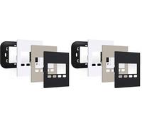 VEMER VE786300 NOW DAFNE - Kit ClickON Living Now Bticino compatibile con Cronotermostato Dafne di Vemer, Frontalini Colore Bianco, Nero e Sabbia (Confezione da 2)