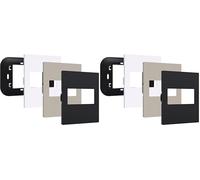 VEMER VE786500 NOW IRIDE/AROS - Kit ClickON Living Now Bticino compatibile con Cronotermostato Iride e Termostato Aros di Vemer, Frontalini Colore Bianco, Nero e Sabbia (Confezione da 2)