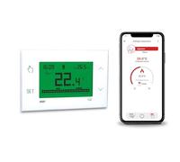 VEMER VE795800 TUO 4G - Termostato 4G-LTE con SIM Dati Inclusa, Cronotermostato Smart con APP, Configurazione Veloce con Bluetooth, Programmazione Settimanale per Caldaia, Alimentazione 230V, Bianco