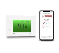 VEMER VE797700 TUO RH WI-FI - Umidostato WiFi Touch Screen da Parete, Igrostato Digitale con App, Configurazione Veloce tramite Bluetooth, Alimentazione 230V, Bianco