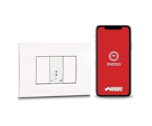 VEMER VE798200 MINI TIME - Interruttore Orario Digitale Bluetooth da Incasso 1 Modulo, Timer con Programmazione Oraria e Astronomica via App per Luci, Cancelli, Tapparelle, Bianco