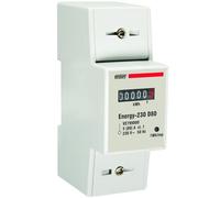 VEMER VE799000 ENERGY 230 D80 - Contatore Energia Elettrica Monofase da Barra DIN 2 Moduli, Misuratore Consumo Elettrico, Corrente Massima Misurabile 80A, Alimentazione 230V, Bianco