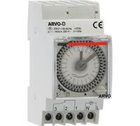 Vemer VP882500 ARVO-D - Interruttore Orario Elettromeccanico a Cavalieri, Timer con Programmazione Giornaliera, 2,5 Moduli DIN, Grigio