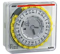 Vemer VP887400 Interruttore Orario Elettromeccanico Napa-RW, da Pannello, Grigio