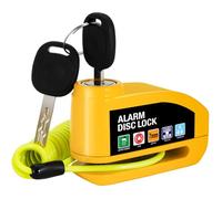 Vemfay Blocca Disco Allarme Sonoro 110DB, Serratura Moto di Alta Sicurezza con Cavo di Richiamo 1,2m per Freni - Compatibile con Ciclomotore, Bicicletta, Scooter