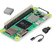 Vemico Raspberry Pi Zero 2 WH Kit, Raspberry Pi Zero 2 W con connettori GPIO pre-saldati, dissipatore di calore, adattatore mini HDMI a HDMI, cavo micro USB OTG