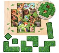 Vemkel Gioco da tavolo educativo Puzzle-Tetris Chi ha trovato Wen, Giochi a partire dai 3 anni, Giochi da tavolo in legno per bambini 4, 5, 6, 7, 8 anni, Giochi educativi a partire dai 3 anni, Giochi