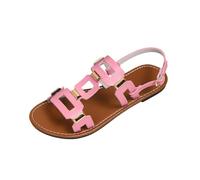 VEMOW Ciabatte da donna alla moda con accenti dorati, sandali estivi ariosi con tacco a blocco, eleganti scarpe casual per tutti i giorni e zoccoli alla moda in una bella calda vacanza estiva, Rosa A