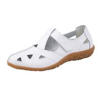 VEMOW Sandali estivi chiusi da donna, comodi sandali casual con pavimento morbido e supporto per l'arco del piede, scarpe ariose scavate per la città, passeggiate, Bianco F, 38 EU